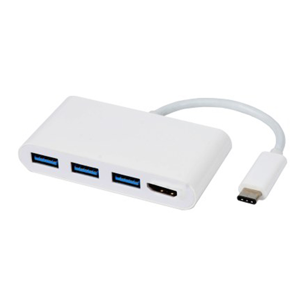 USB C Multiport Adapter Converter 3 USB-A and 4K HDMI